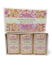 Soap bar in bathroom setting with towel demonstrating Greenwich Bay Trading Co. gentle conditioning