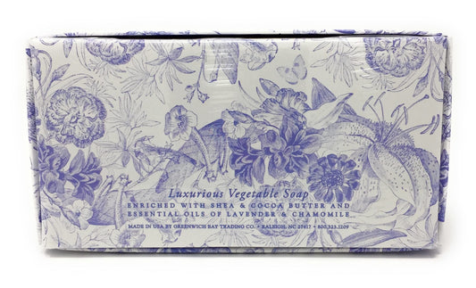 Greenwich Bay Trading Company soap bar close-up texture and creamy lather for gentle moisturizing