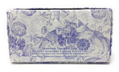 Greenwich Bay Trading Company soap bar close-up texture and creamy lather for gentle moisturizing