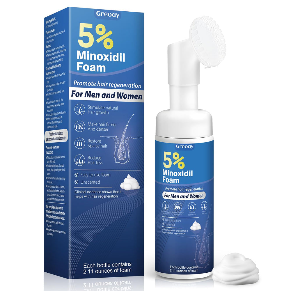 Greoay front packaging foam bottle showing clear product branding and ease of use