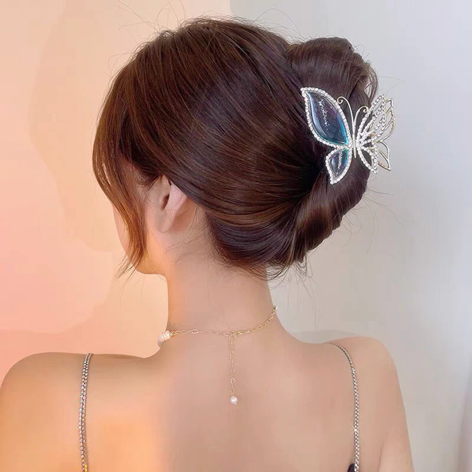 GRHOSE clip worn in a half-up hairstyle adding sparkle and polish