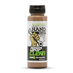 Grip Clean front 8 oz bottle showing branding and purpose