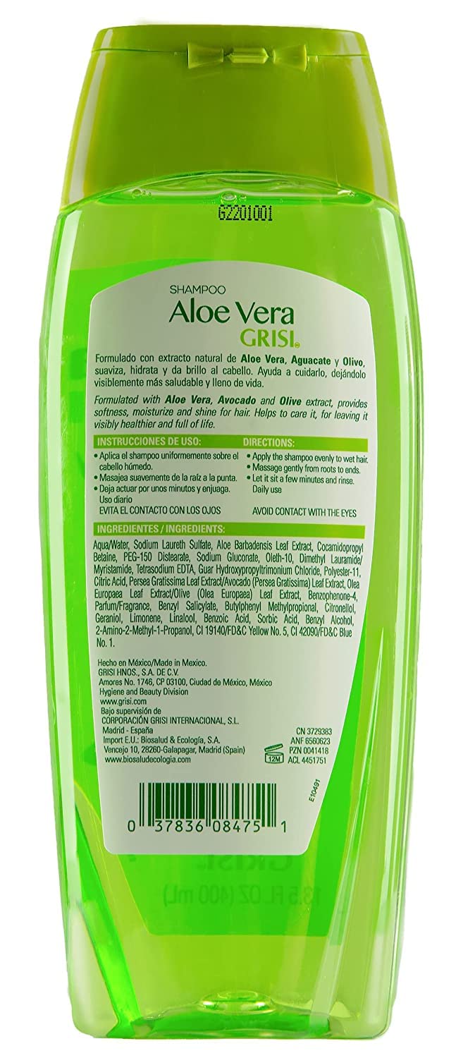 Grisi shampoo gel texture on palm highlighting smooth formula for hydrating application
