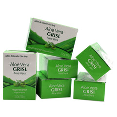Grisi packaging front view showing moisturizing aloe vera benefits