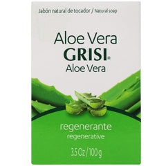 Grisi aloe vera soap single bar close-up showing smooth texture and moisture