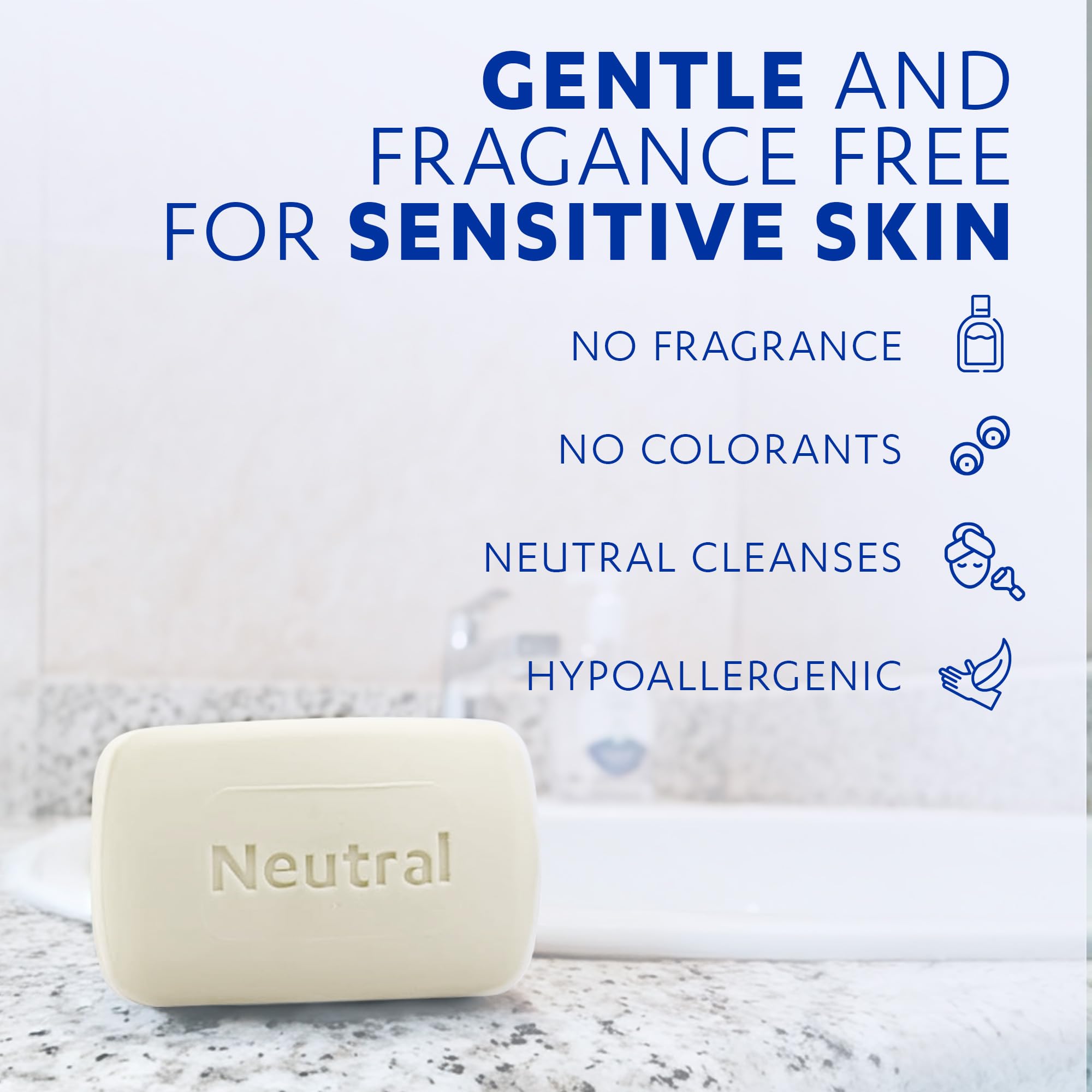 Grisi bar on soap dish in bathroom setting illustrating daily-use convenience and clean rinse benefit