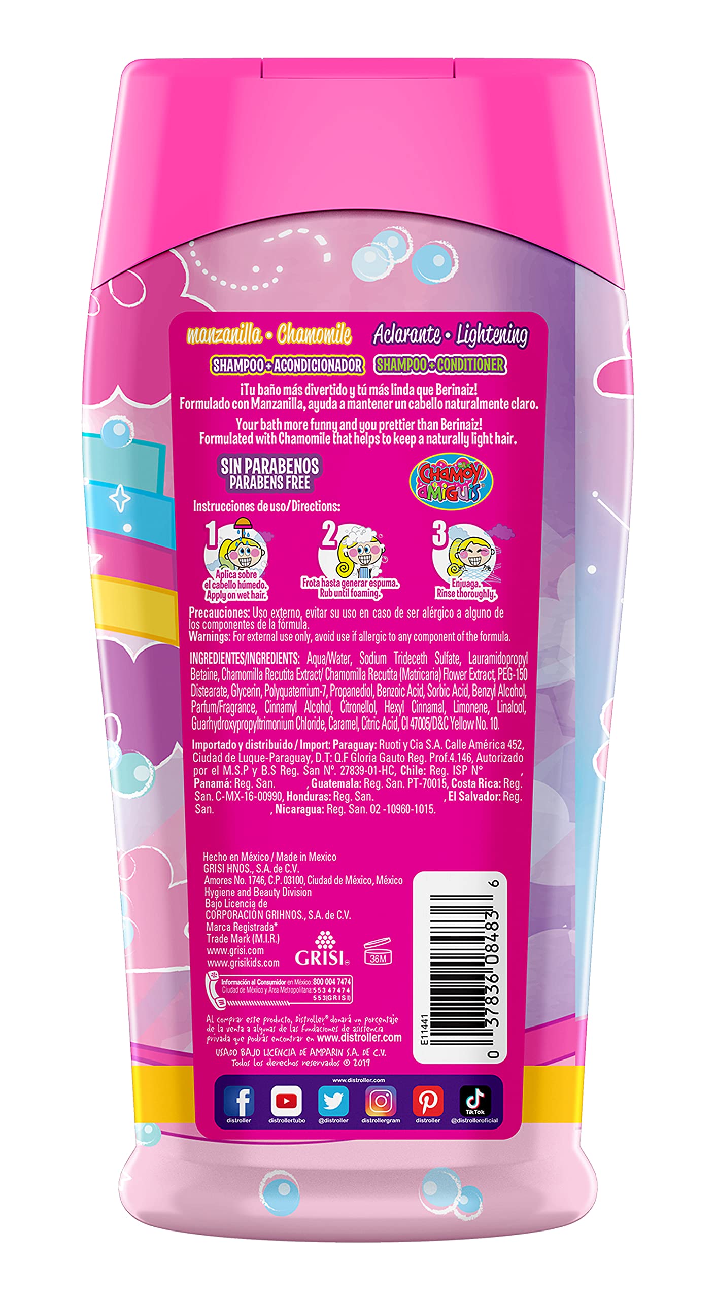 Grisi Manzanilla in-use during child's bath showing fun routine and gentle cleansing benefit