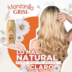 Grisi Manzanilla label close-up highlighting chamomile and NutricomplexQ10 benefits