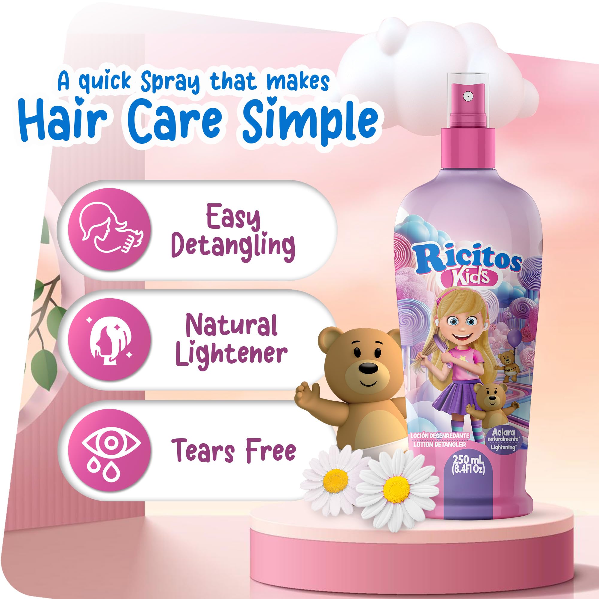 Grisi Ricitos lotion texture on a hair strand highlighting smoothness and soft shine