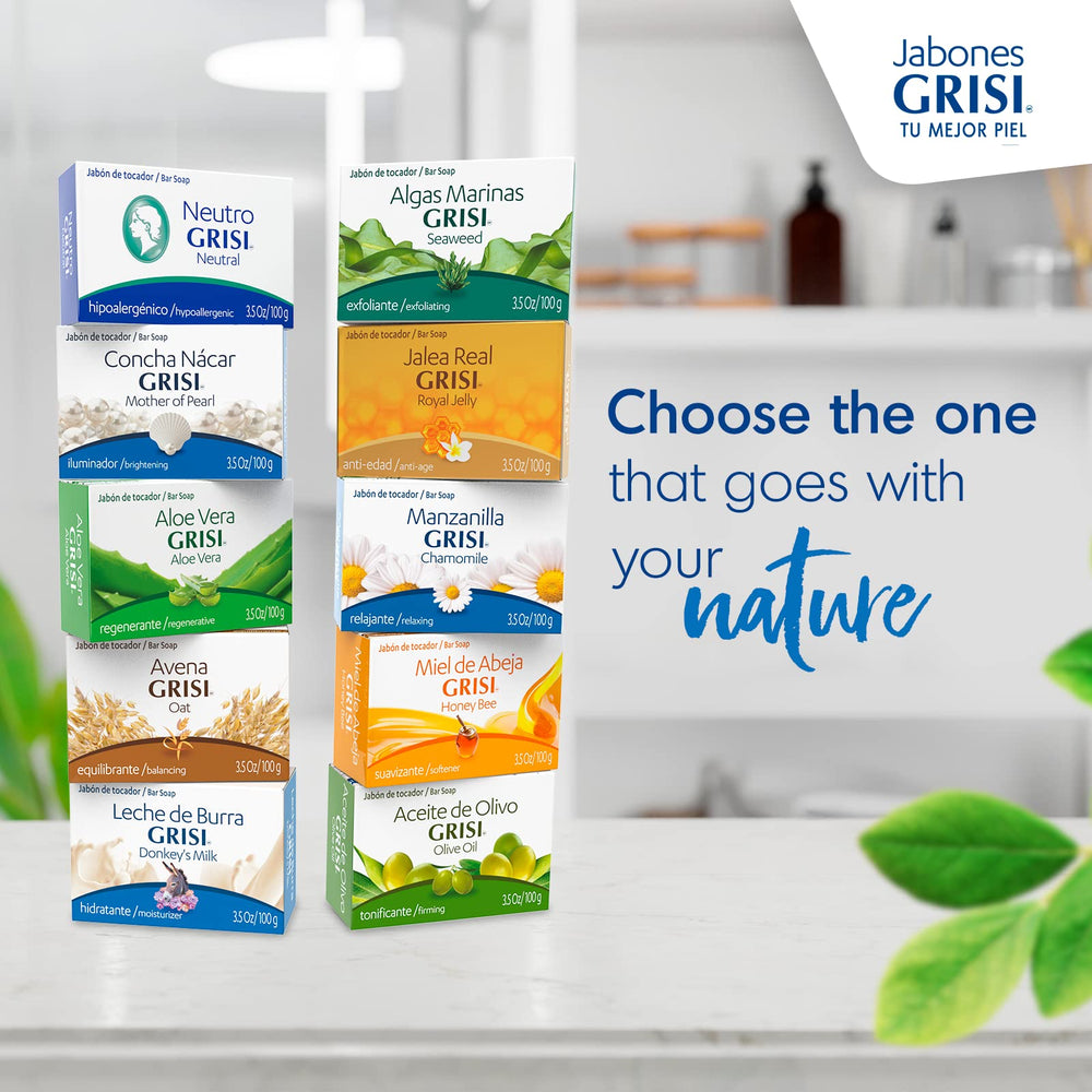 grisi seaweed soap lifestyle bathroom display suggesting daily skincare use