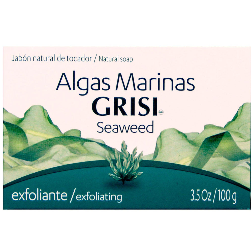 grisi seaweed soap size comparison in hand illustrating compact 3.5 oz bar