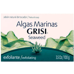 grisi seaweed soap size comparison in hand illustrating compact 3.5 oz bar