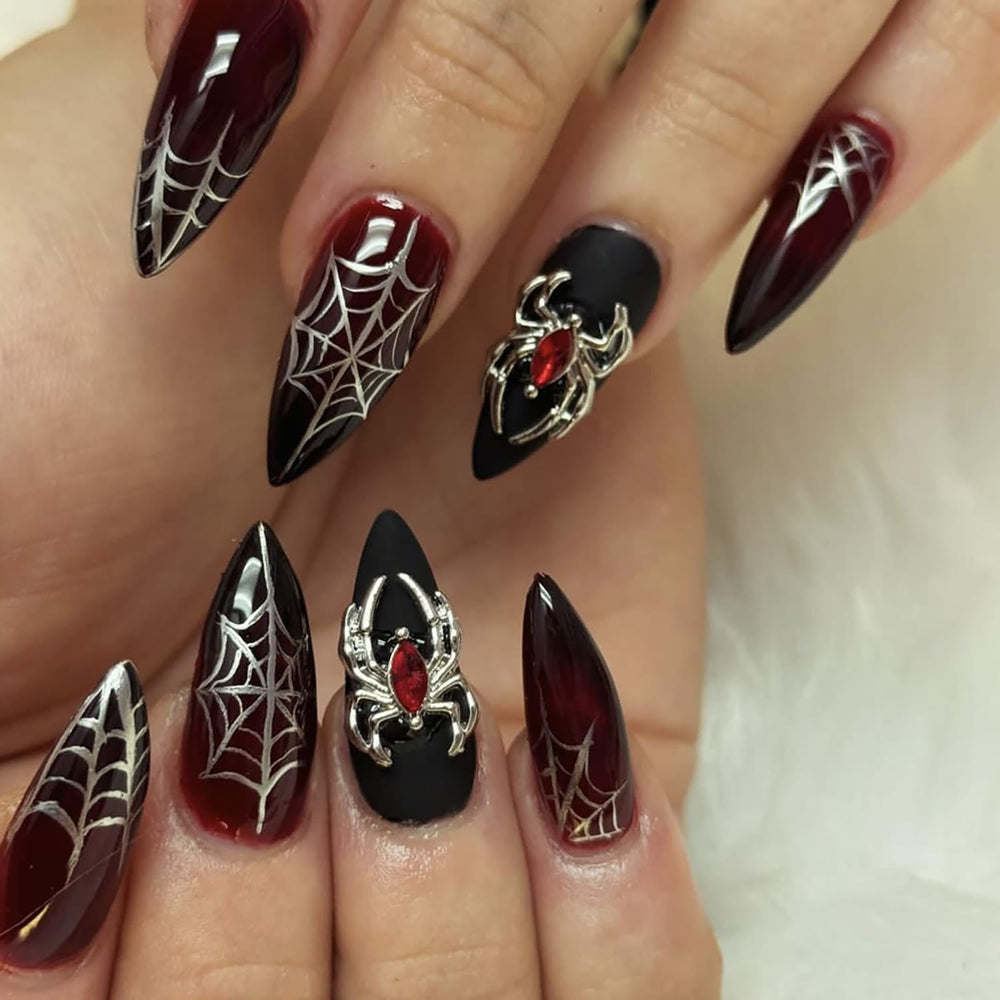 GRITOSE box front view showing full 24-piece Halloween set, fast costume-ready nails