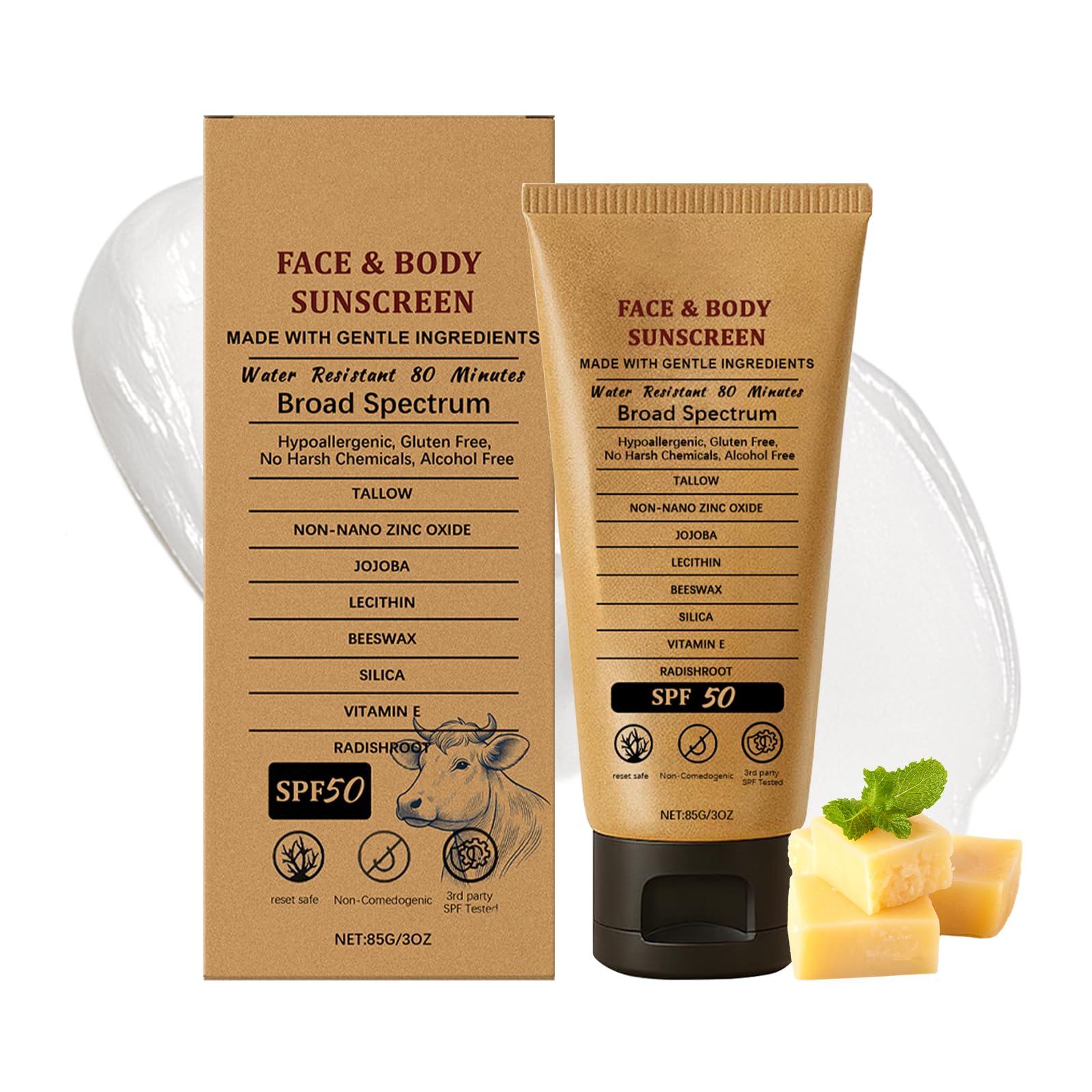 GRKZBKW front tube view showing label and travel-ready SPF benefit
