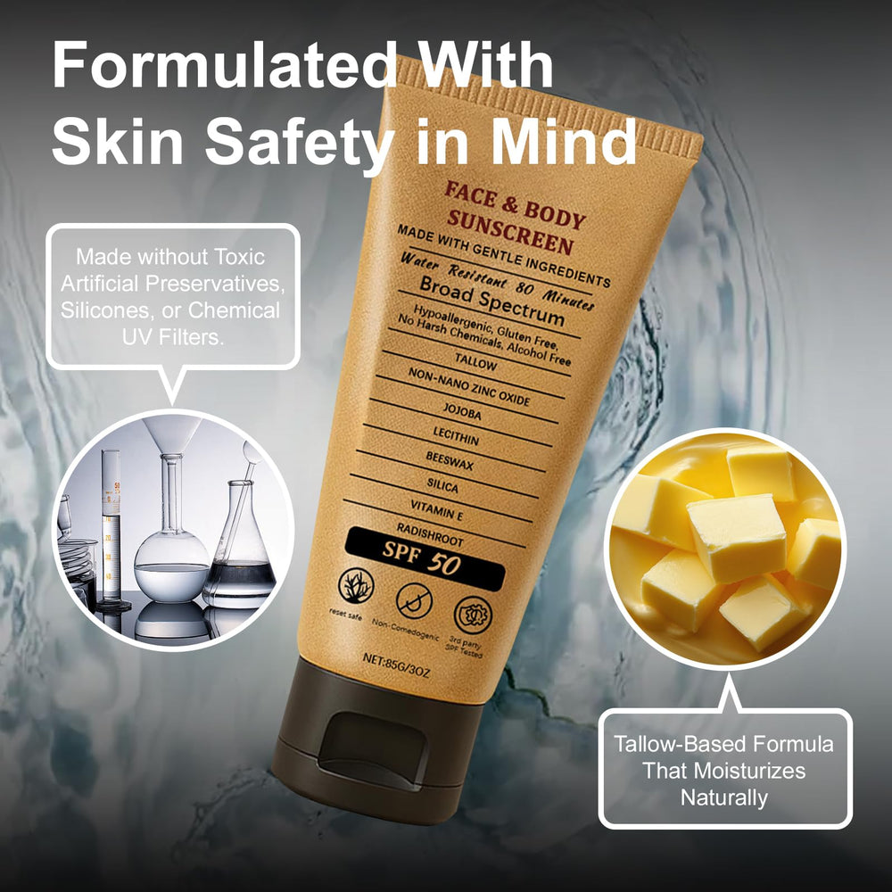 GRKZBKW sunscreen water splash test showing water-resistant protection benefit