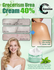 Grocerism label and ingredient list close-up showing active urea and salicylic acid benefits