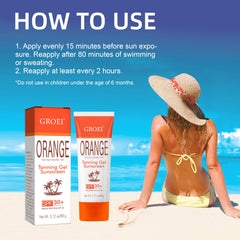 GROEI absorbed finish on skin showing non-greasy sunkissed glow