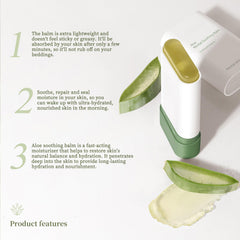 Grospe stick applied to forearm demonstrating soothing cooling relief after sun exposure