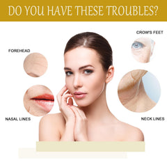 Grospe applying serum to face showing smoothing and firming benefit