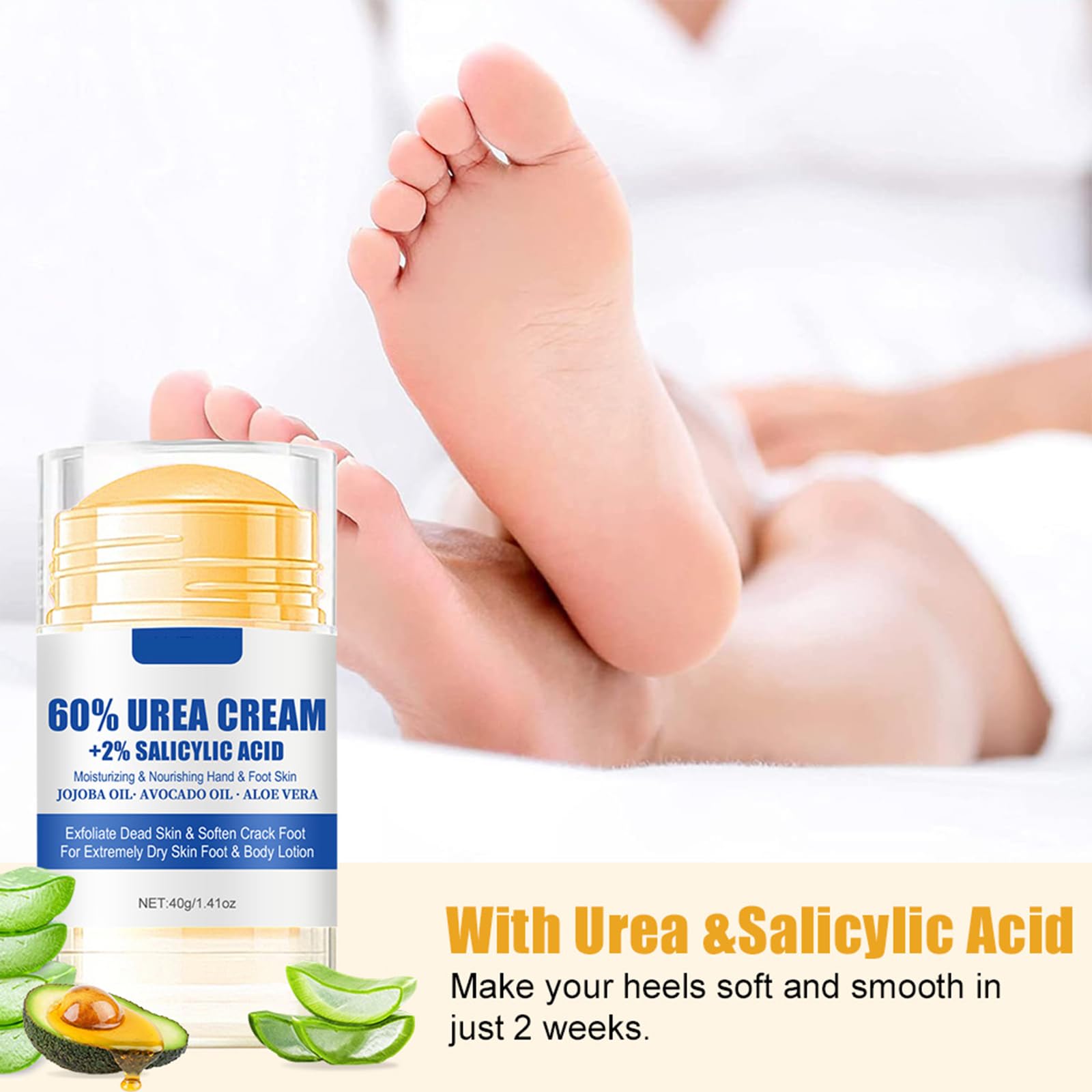 Grospe before and after feet comparison showing smoother softer skin results