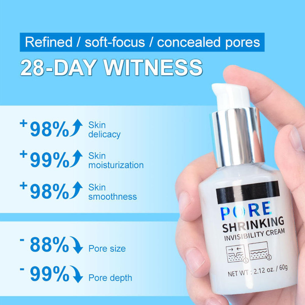 Grospe before and after comparison illustrating smoother skin and refined pores