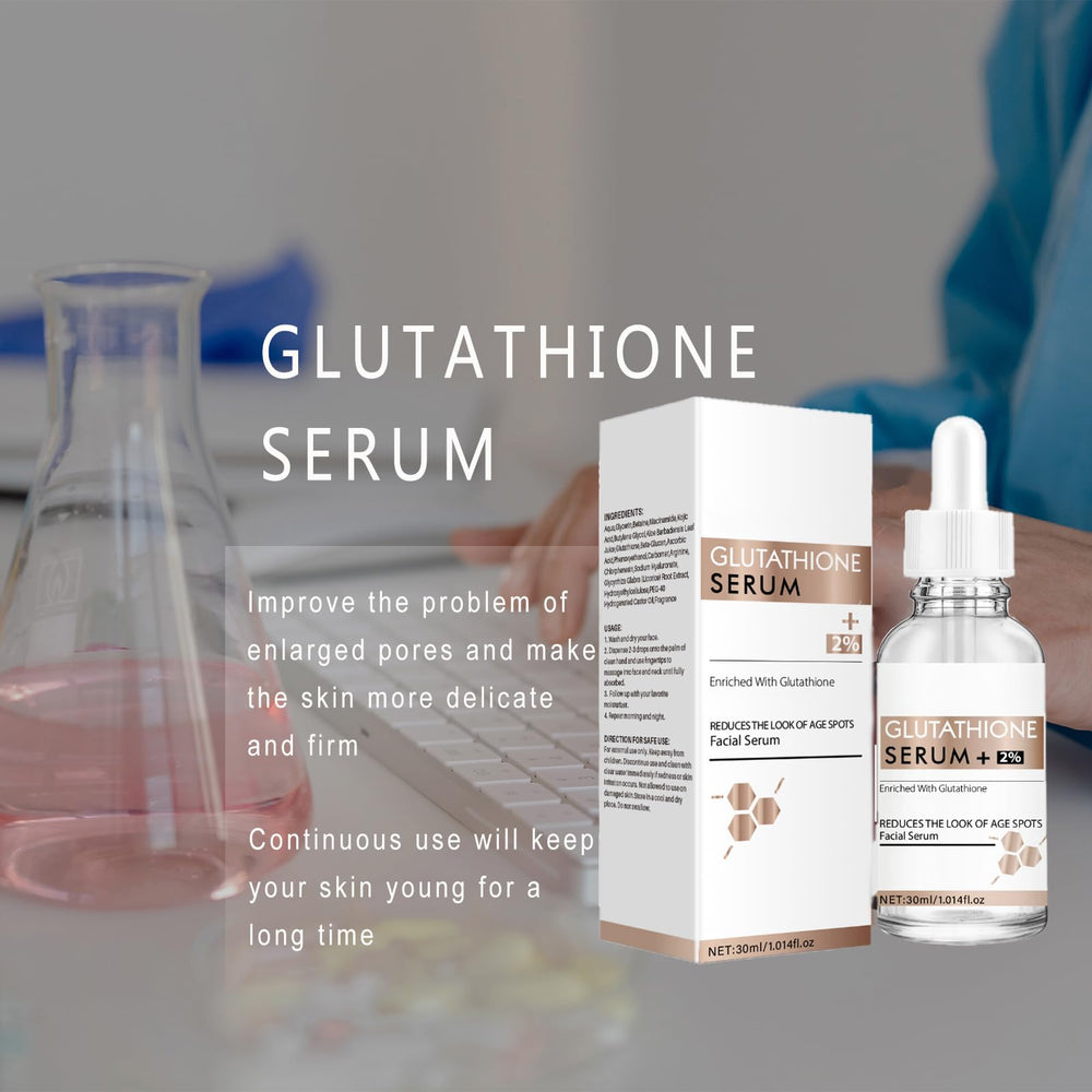 Grospe flatlay showing product with clean skin results to illustrate improved tone