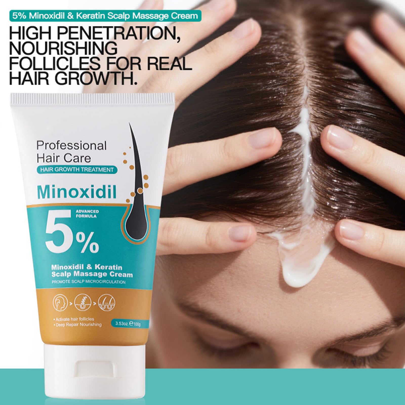 Grospe ingredients list featuring keratin and ginger root to support conditioned hair appearance