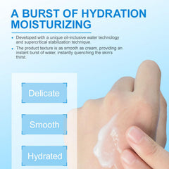 Grospe cream dispensed on hand demonstrating lightweight application and non-greasy finish