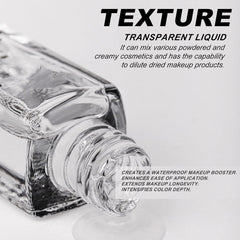 Grospe clear liquid texture closeup, demonstrates water-free formula for smooth blending
