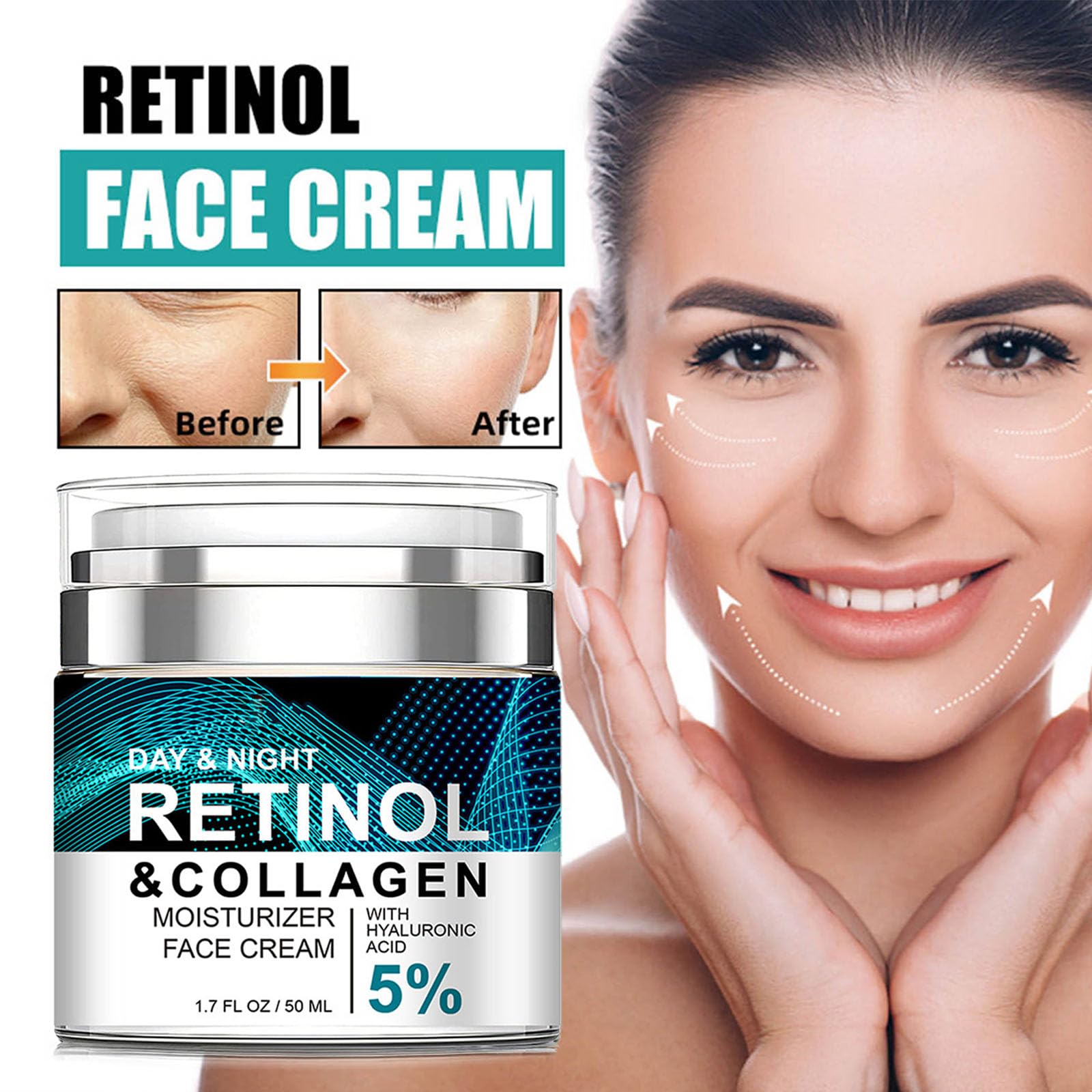 Grospe cream texture close-up highlighting hydrating hyaluronic effect