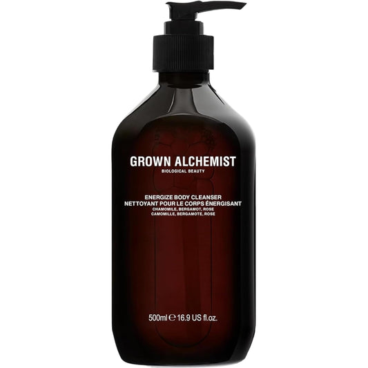 Grown Alchemist front bottle view showing clean design and energizing benefit