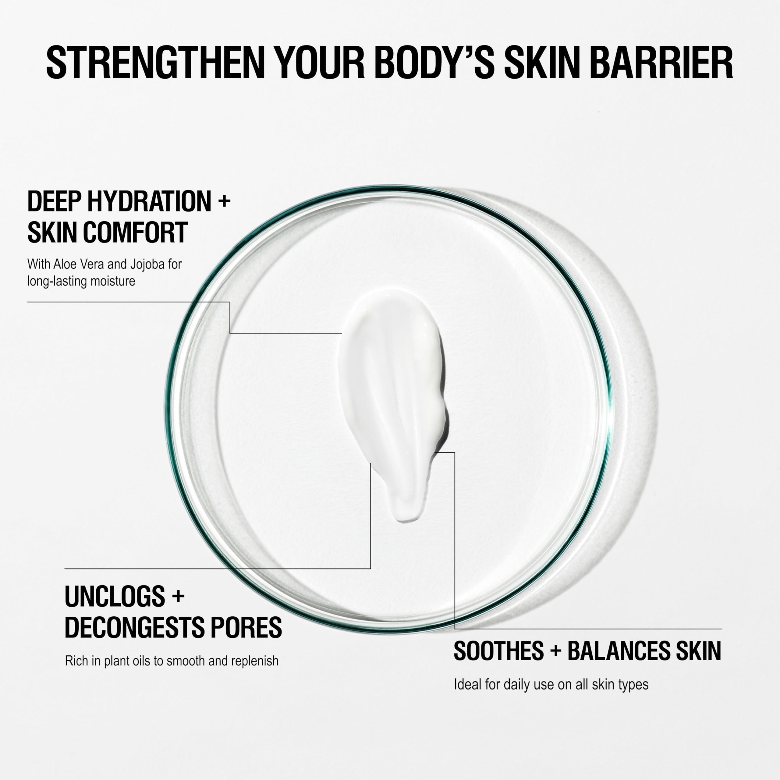 Grown Alchemist cream texture close-up highlighting lightweight absorption benefit
