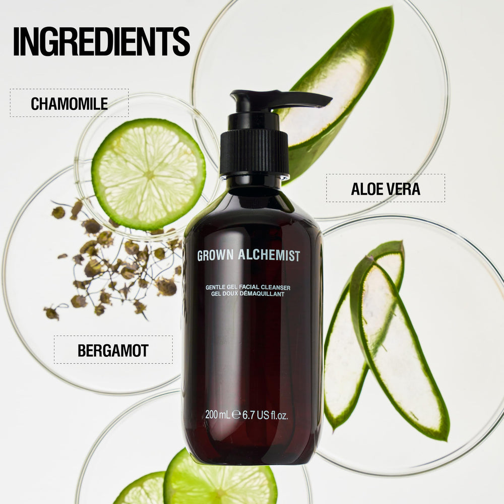 Grown Alchemist label detail displaying ingredient list and transparency advantage