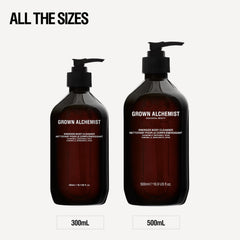 Grown Alchemist on bathroom shelf suggesting spa-like routine benefit