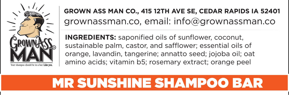 Grown Ass Man Co. Mister Sunshine close-up texture highlighting creamy lather