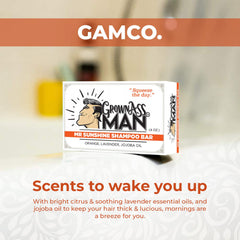 Grown Ass Man Co. Mister Sunshine rich lather on hand for easy application