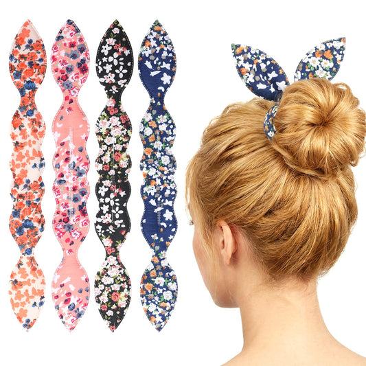 Gsbnjuy front view showing four-color bun makers and quick styling benefit