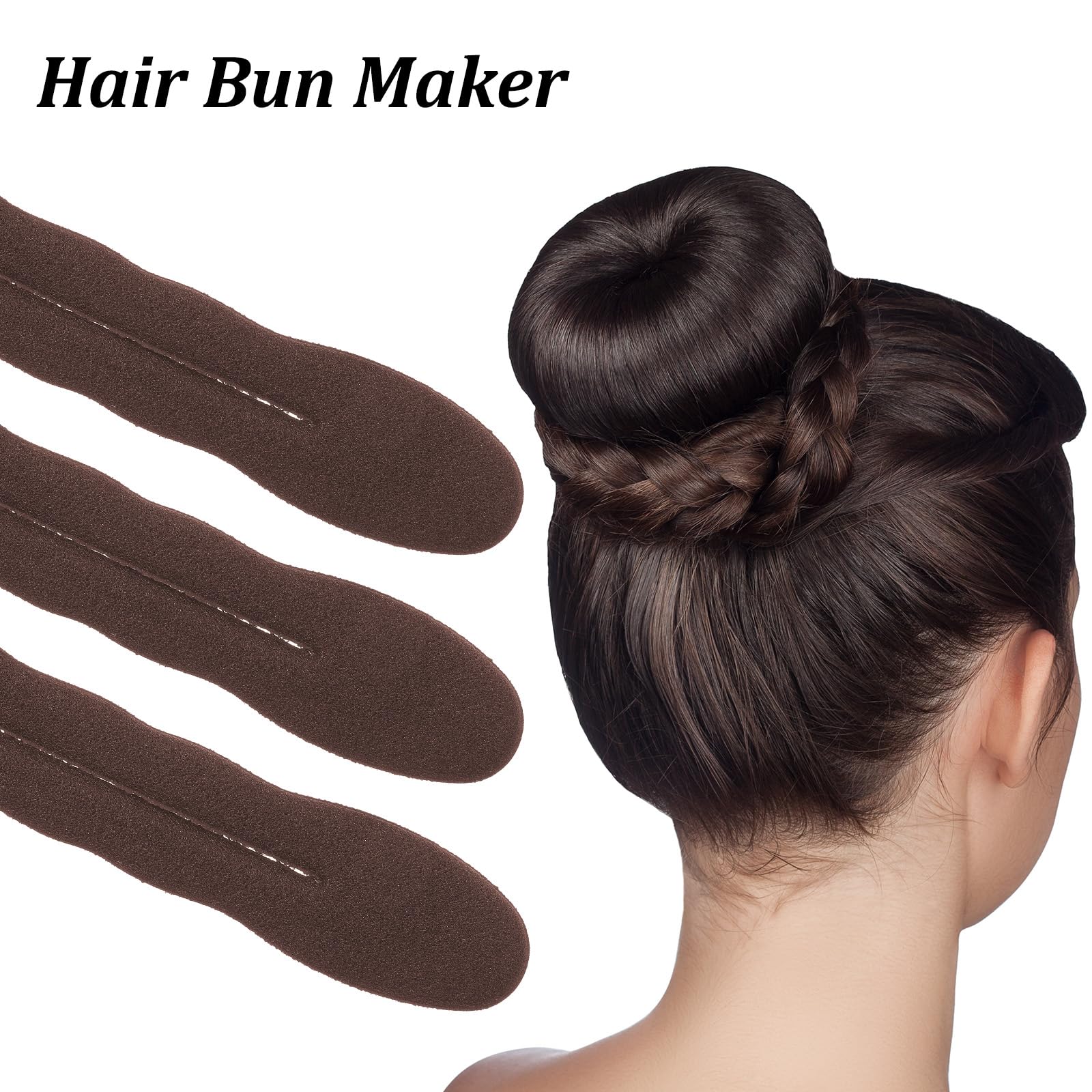 Gsbnjuy in-use image sliding sponge over ponytail for fast updo