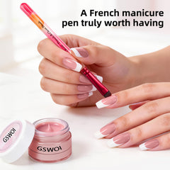 GSWOI brush in use creating a French tip for consistent smile lines