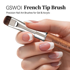 GSWOI close-up of French tip bristles for precise smile-line shaping