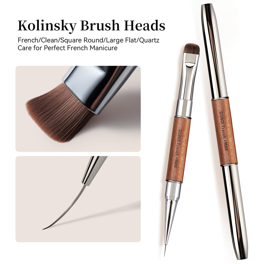 GSWOI brush in use sculpting polygel for consistent product placement