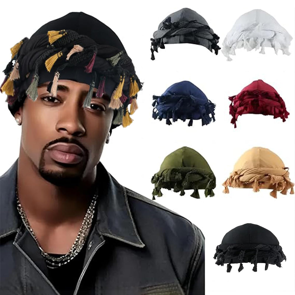 Gturytr halo turban front view showing vintage look and secure fit