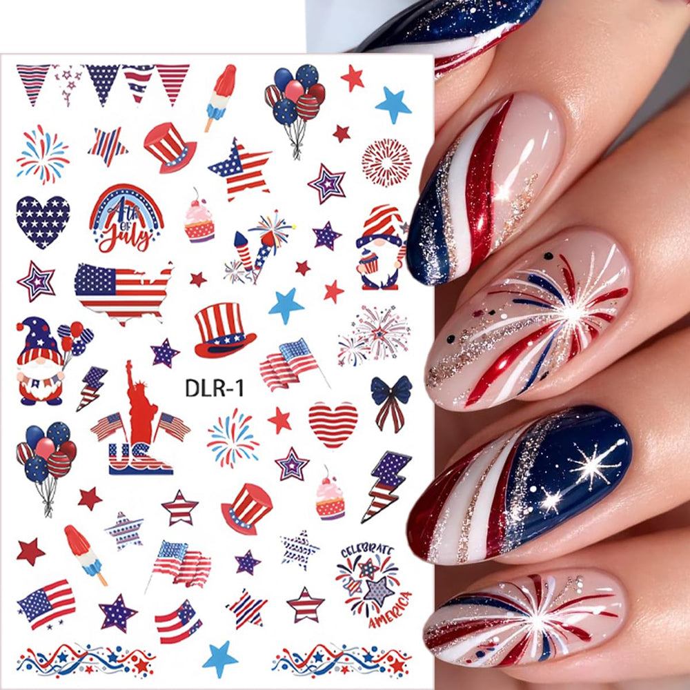 GUAACCB close-up sheet with American flag and star decals for precise placement