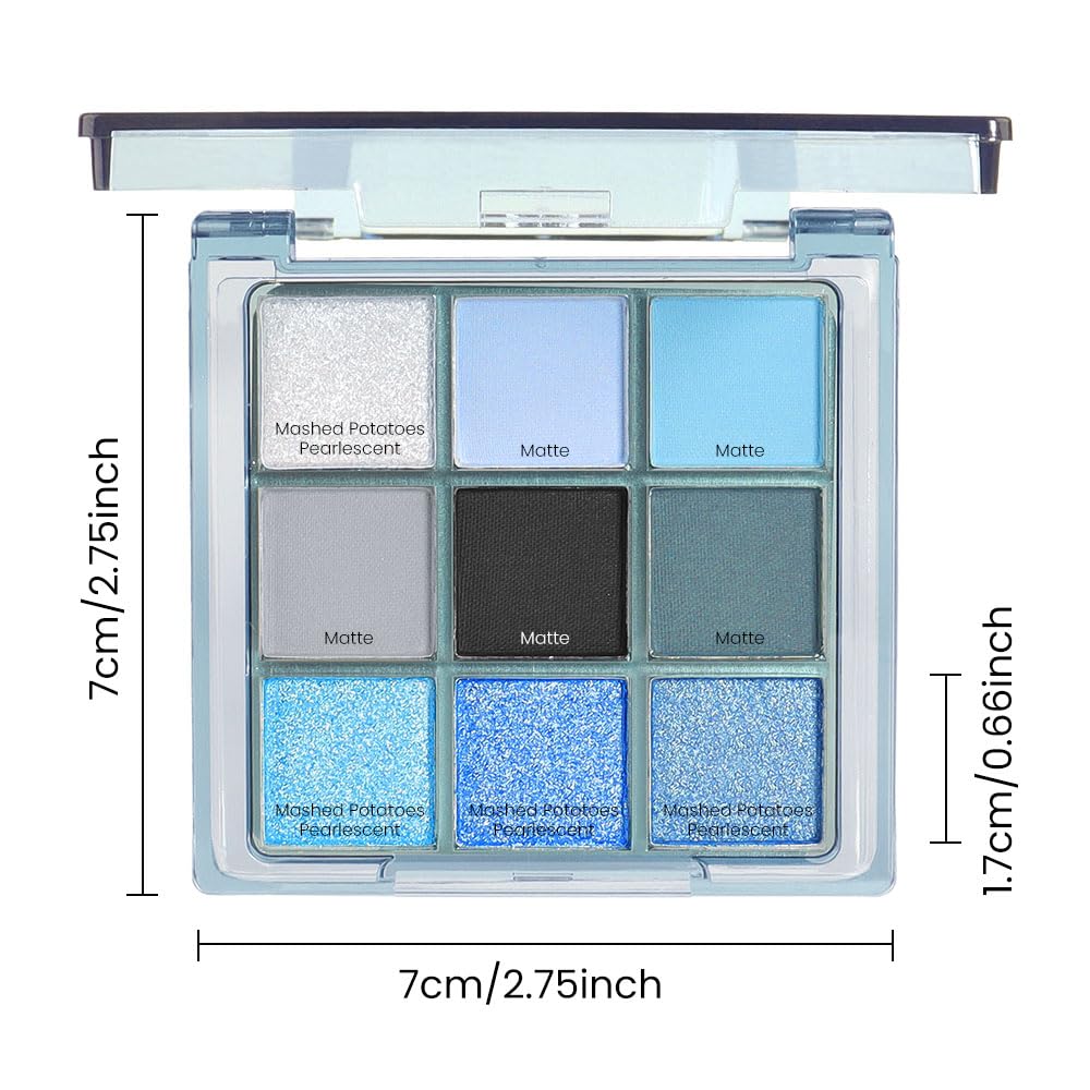 GUANTIAN evening makeup look on model demonstrating bold blue shimmer impact