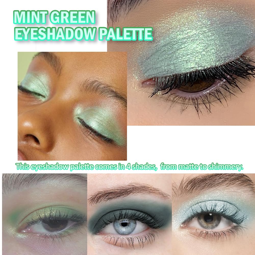 GUANTIAN arm swatches from pale mint to deep green, shows true color payoff benefit