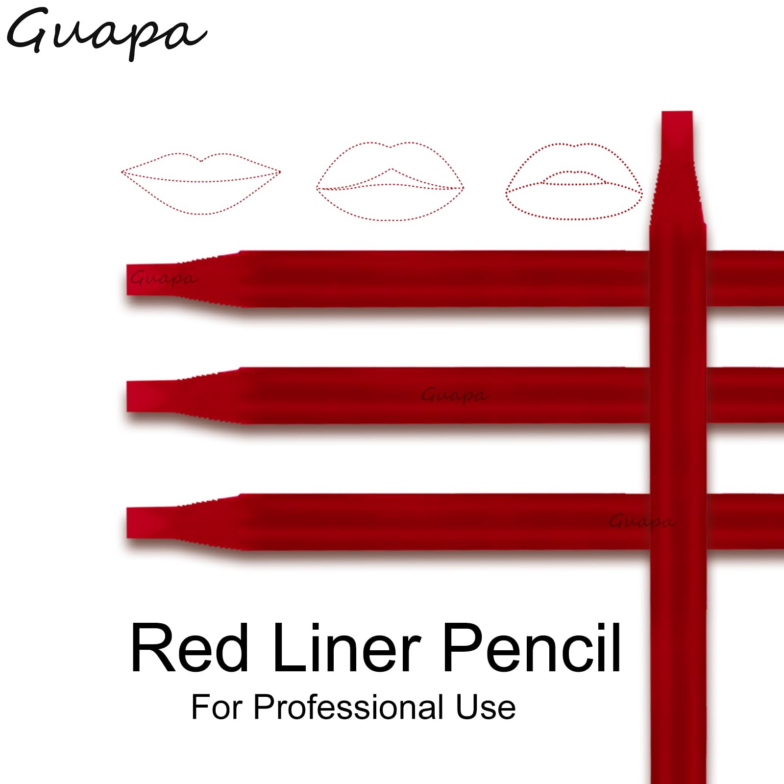 Guapa lip mapping application with scale showing precise lip outline benefit