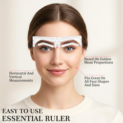 guduling applying stencil to eyebrow demonstrating ease and precision