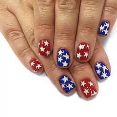 GUFUGU outdoor lifestyle manicure showing patriotic nails perfect for events