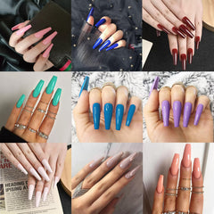 GUFUGU lifestyle shot of woman wearing nails showcasing salon-ready look
