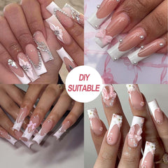 GUFUGU decorated press-on nails displaying custom nail art possibilities benefit